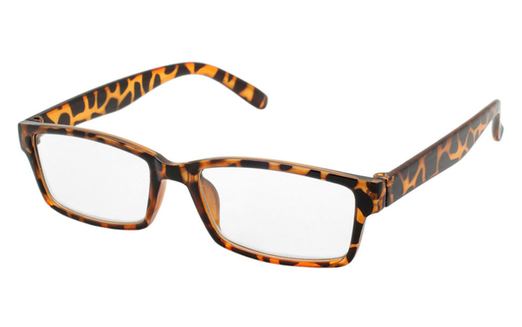 Flot og stilet brille i skildpadde/leopard spættet stel - Design nr. b339