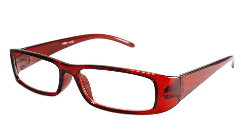 Rødbrun brille i flot enkelt design