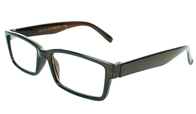 Flot hverdagsbrille i mørk brunt design