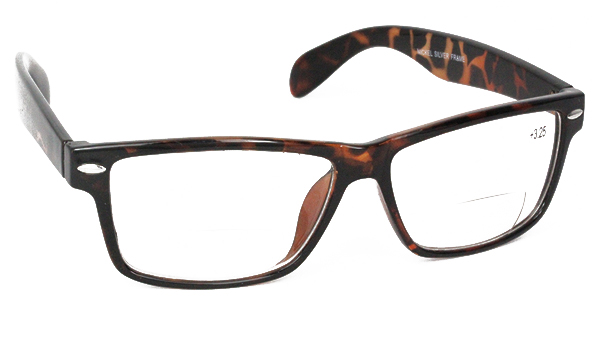 Brun læsebrille med læsefelt - Design nr. b44