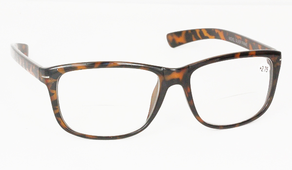 Mørkbrun læsebrille med læsefelt - Design nr. b46
