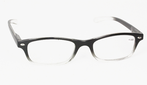 Flot feminin brille i sort/gennemsigtig - Design nr. b53