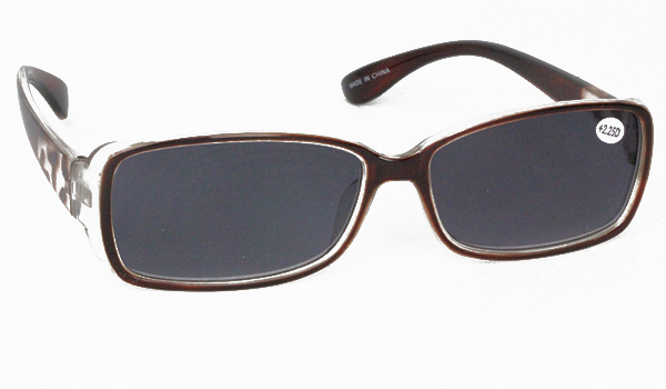 Solbrille med styrke i rødbrun - Design nr. b68