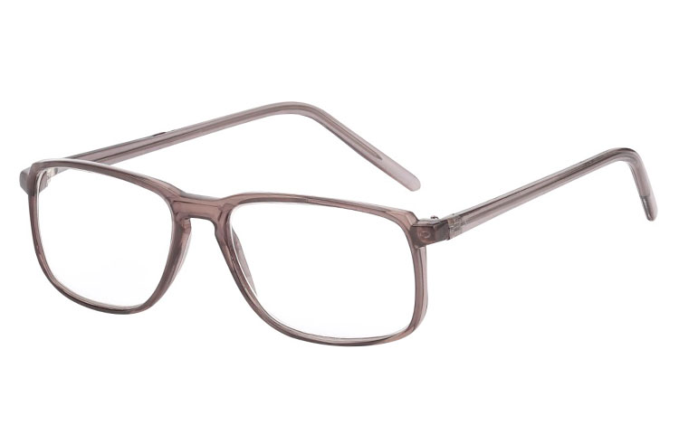 Lysgrå halvtransparant brille i let og elegant stel - Design nr. b118
