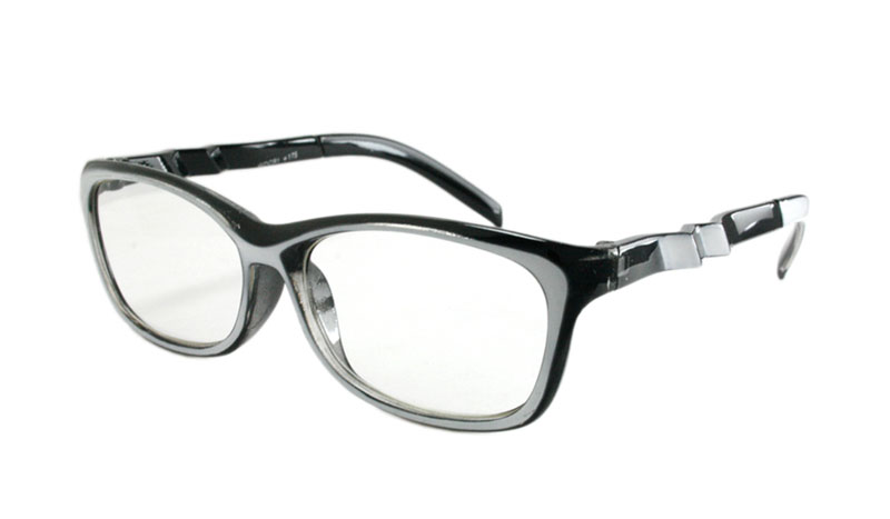 Sort / hvid brille med sjov  - Design nr. b137