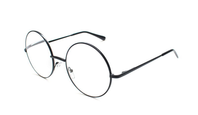 Smart moderigtig brille i rundt sort metal stel