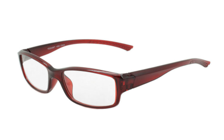 Rød-brun brille i enkelt design - Design nr. b179