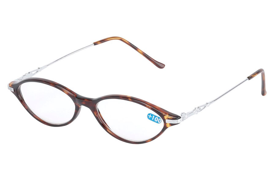 Hverdagsbrille i skildpaddebrunt ovalt feminint design - Design nr. b222