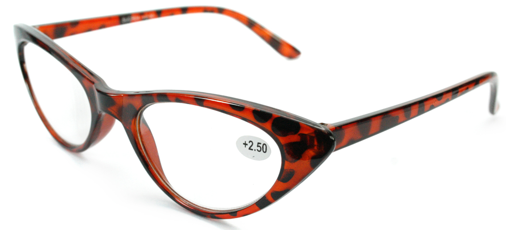 Læsebrille i skildpaddebrun cateye stil - Design nr. b25