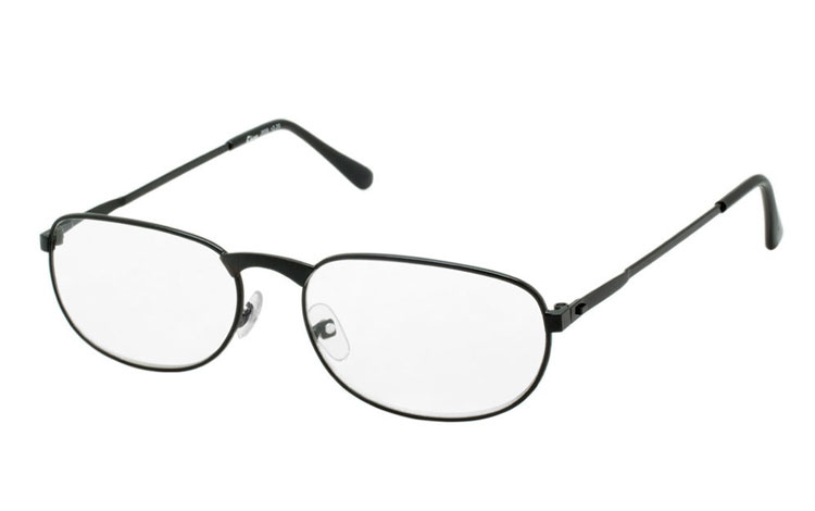 Minus brille i enkelt sort metal design - Design nr. b256