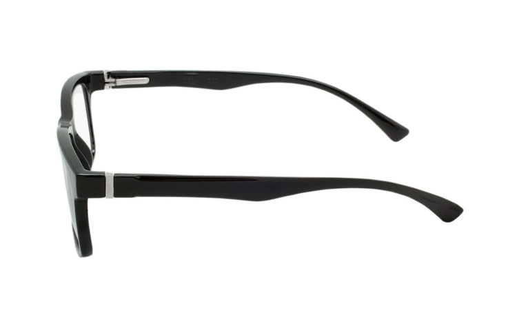Smart sort brille i enkelt og stilet design. - hverdagsbriller.dk - billede 3