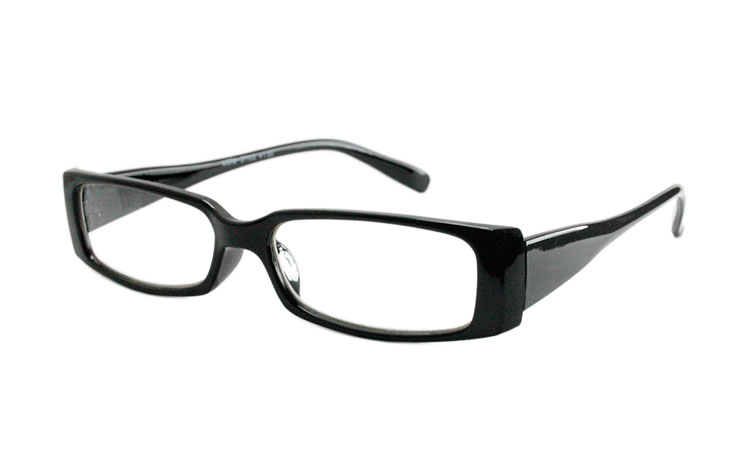 Læsebrille med styrke i enkelt sort design - Design nr. b309