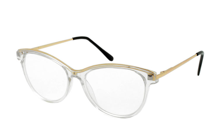 Flot stor feminin brille i let cateye design - Design nr. b315