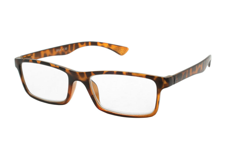 Flot stilet brille i skildpadde/leopard spættet stel - Design nr. b335