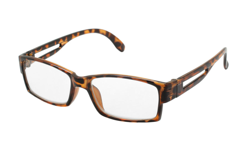 Leopard / skildpaddebrun brille i transparent - Design nr. b337
