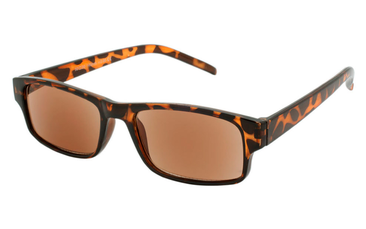 Solbrille med styrke i flot brunt design. - Design nr. b379