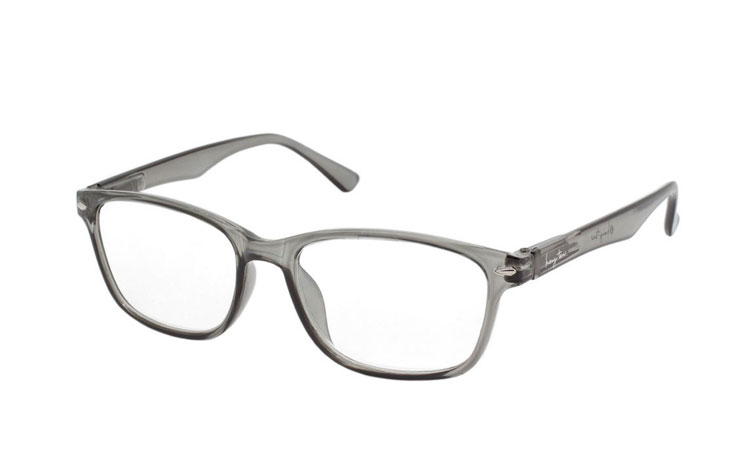 Flot og elegant brille i transparent gråt stel - Design nr. b400