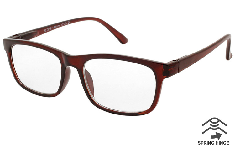 Flot stilet brille i rødbrunt stel - Design nr. b423