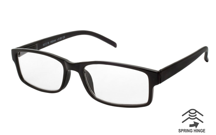 Flot brille i sort enkelt design stel - Design nr. b428