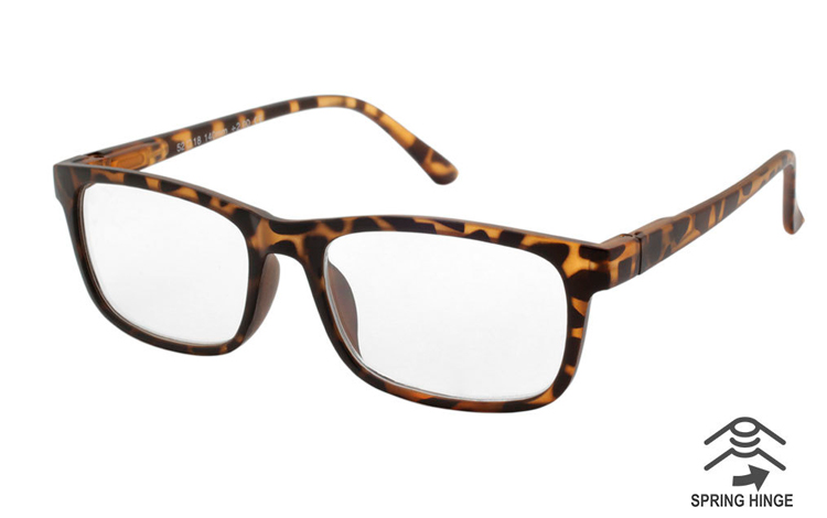 Flot brille i enkelt design. Stelfarven er orange-brun spættet med MAT overflade - Design nr. b430
