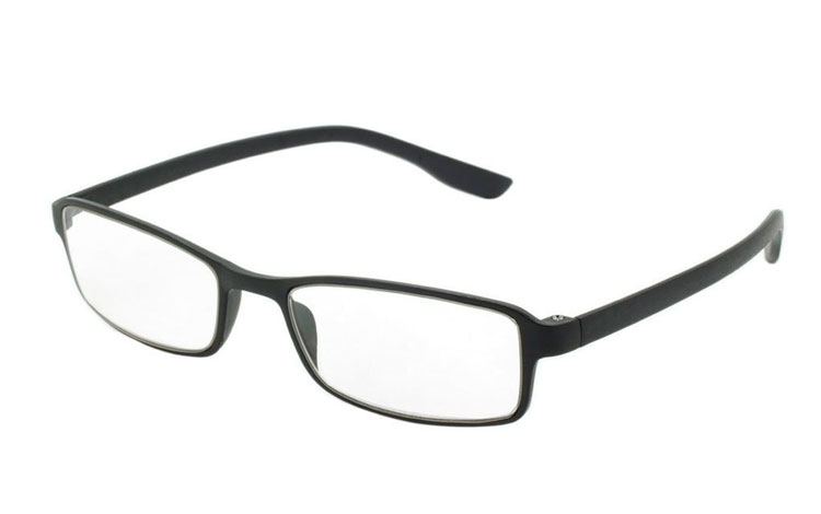 Flot moderigtig brille i mat sort design - Design nr. b469