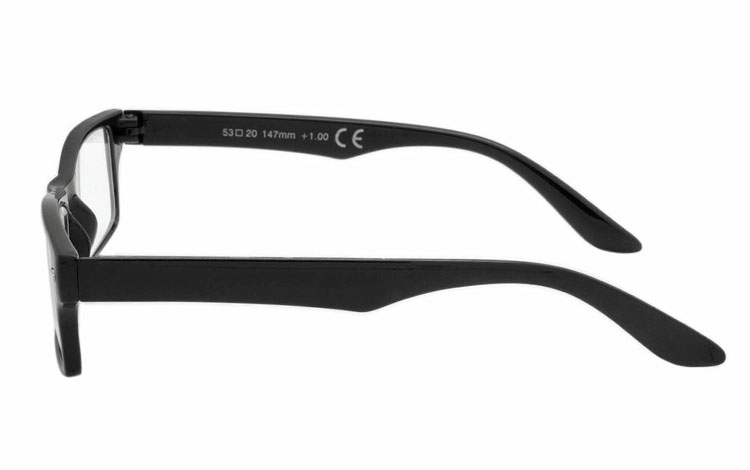 Sort brille i blank stilsikkert moderne design - hverdagsbriller.dk - billede 2