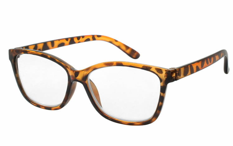 Damebrille med let cateye design i smuk farvet stel. - Design nr. b489