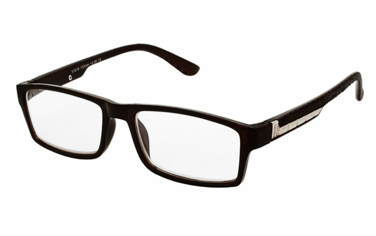 Flot enkelt brille med sølv detalje på stænger. - Design nr. b492