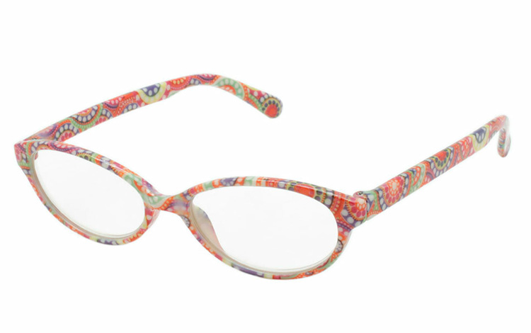 Smuk damebrille i let cateye med spændende mønster - Design nr. b501