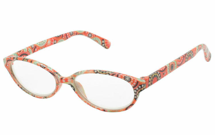 Smuk damebrille i let cateye med spændende mønster. - Design nr. b502