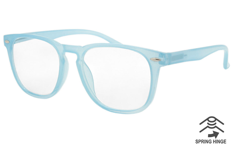 Fræk lyseblå brille i stilsikkert design. - Design nr. b509