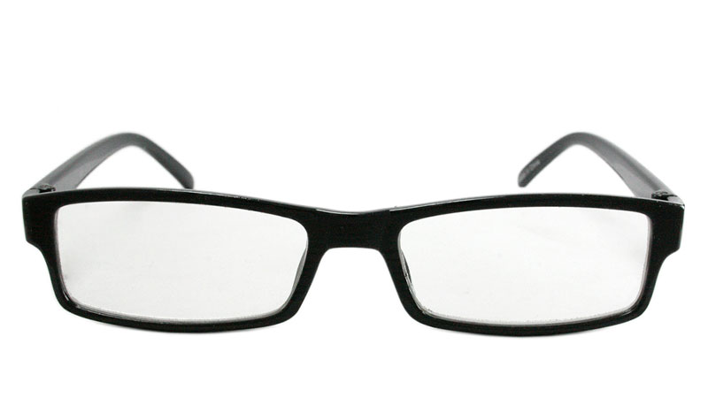 Mørk enkelt og stilet hverdagsbrille med rødelige svage striber - hverdagsbriller.dk - billede 2