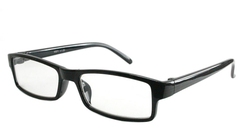 Mørk enkelt og stilet hverdagsbrille med rødelige svage striber - Design nr. b99