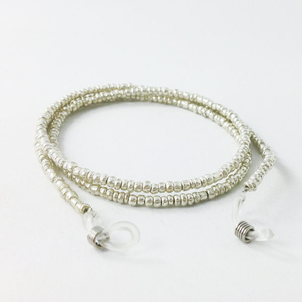Brillesnor med perler i sølv - Design nr. 3146