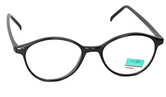 Smart oval brille i sort