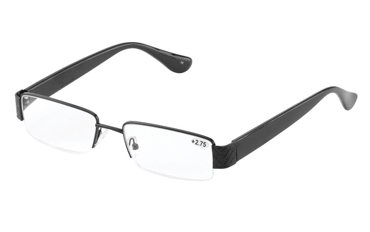 Smart sort herre brille i eksklusivt italiensk design