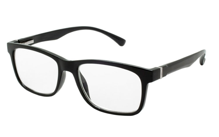 Smart sort brille i enkelt og stilet design.