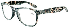 Læsebrille i wayfarer design.