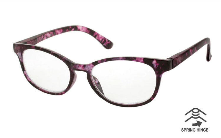 Smuk GLIMMER brille i lilla/sort/gennemsigtig nuancer 